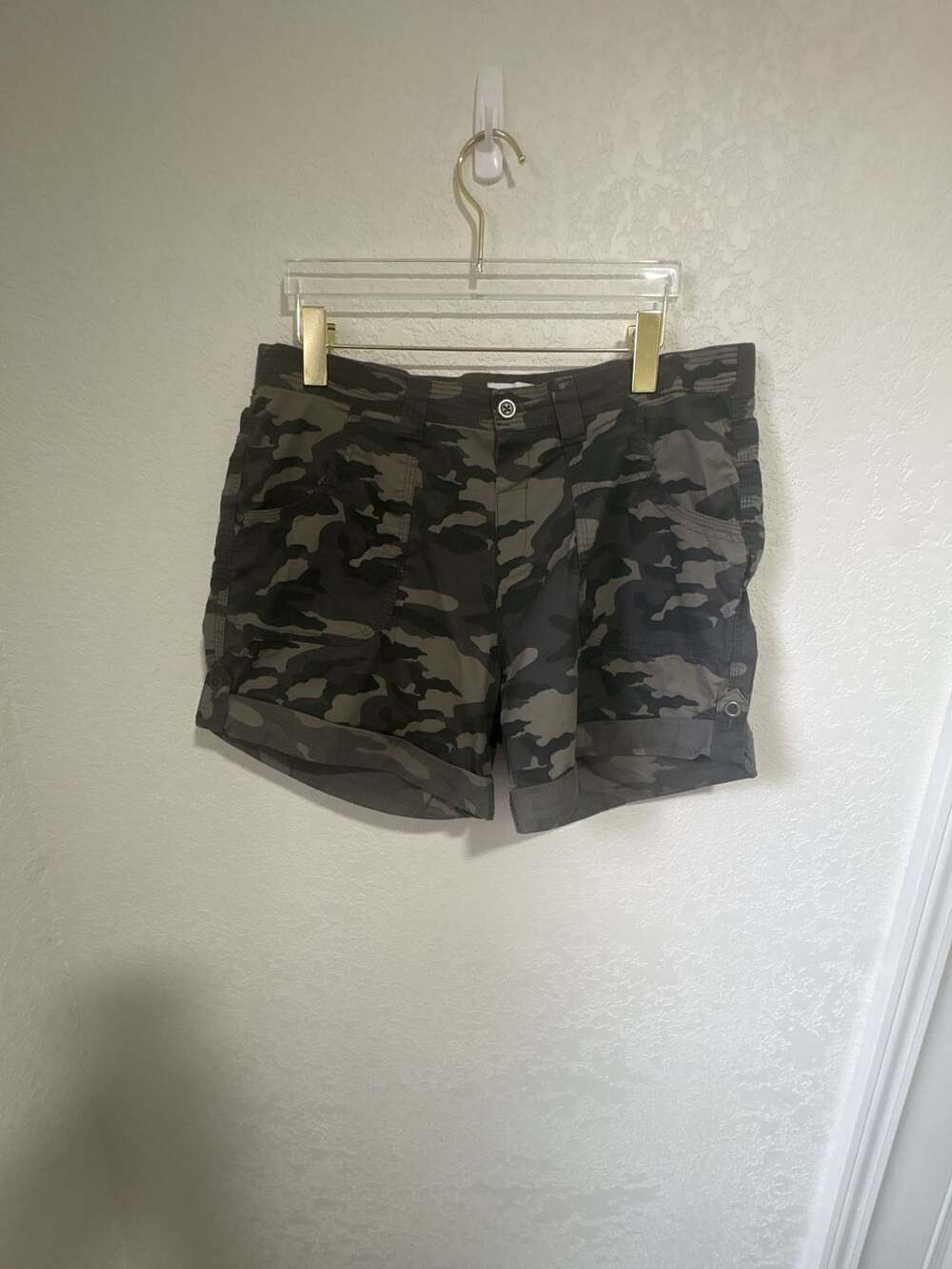 dash Camo Utility Shorts Size L Green Cuffed Cargo